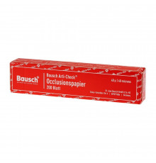 Окклюзионная бумага Bausch ВК 10 прямая красная, 40 мк, картонный бокс 200 полосок