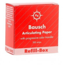 Артикуляционная бумага Bausch BK 1002 красная, картонный бокс, 200 мк, 300 листов