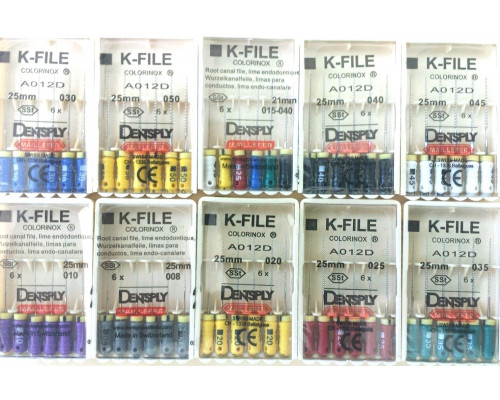 K-File Colorinox 21 мм, №020 (К-файлы Колоринокс) Dentsply Maillefer (уп. 6 шт.), A012D02102012