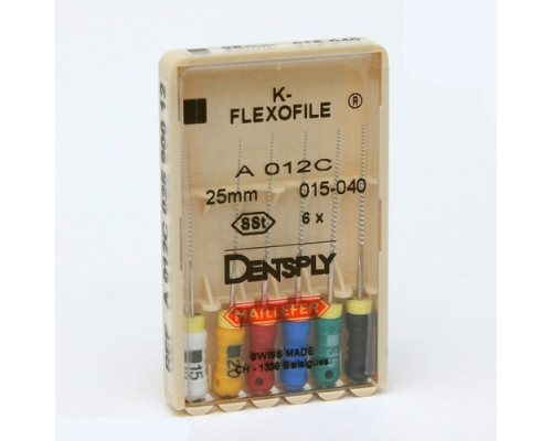 K-Flexofile 21 мм №025 (K-File повышенной гибкости) Dentsply Maillefer (уп. 6 шт.), A012C02102512