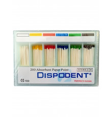 Штифты бумажные Dispodent 02 ассорти №45-80 (200шт)