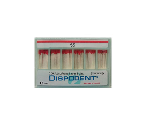 Штифты бумажные Dispodent 02 №55 (200шт)