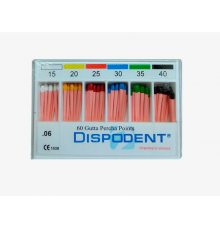 Штифты гуттаперчевые эндоканальные Dispodent 06 ассорти №15-40 (60шт)