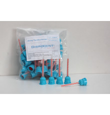 Насадки для смешивания стоматологических материалов Dispodent Mixing Tips Blue/Orange (Синяя/Оранжевая, длина 76 мм, 50 шт.), Dispodent
