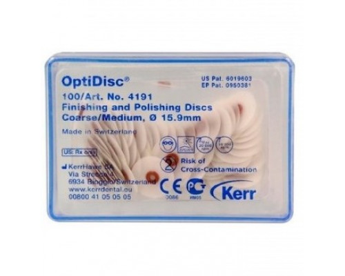 OptiDisc грубый/средний диск для финирования и полировки (100шт.), 15,6 мм, 4191