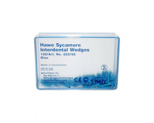 Клинья межзубные Sycamore Interdental Wedges, синие (100 шт.), Kerr 822/50
