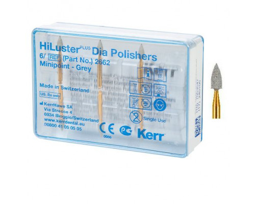 Полиры для композитов HiLuster Plus Dia Polishers (форма острый кончик), 2662