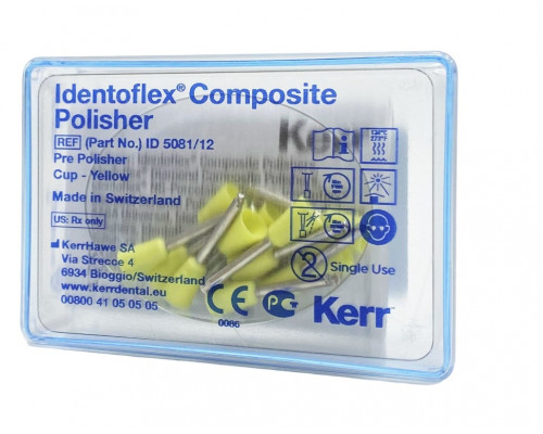 Полиры Identoflex Composite для  полировки до зеркального блеска, белые, чашечка (12 шт), ID 5081/12