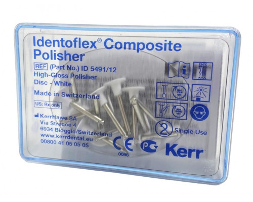 Полиры Identoflex Composite для полировки до зеркального блеска, белые, диск (12 шт), ID 5491/12