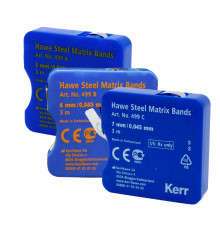Матричные полоски Hawe Steel Matrix Band (длина 3м, толщина 0,045мм, ширина 5мм), 499 C