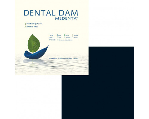 Листы латексные Medenta Dental Dam для коффердама тонкие, цвет черный (36шт.)