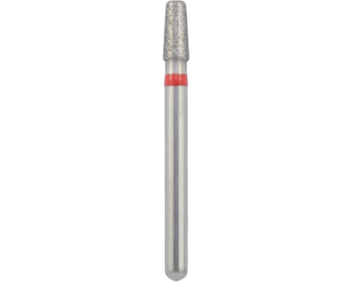Бор алмазный 845KR-018F-FG форма конус, круглый кант, мелкое зерно (1 шт), NTI