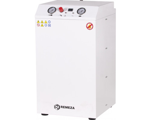 Remeza КМ-24.OLD10К безмасляный компрессор для 1 установки, ресивер 24 л, в шумозащитном кожухе, размер 500х505х900 мм, Ремеза, арт. УТ-00000886