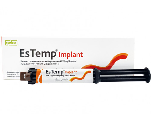 EsTemp Implant временный цемент двойного отверждения для фиксации импантов (1 шпр. 8 г.) Spident, 112100