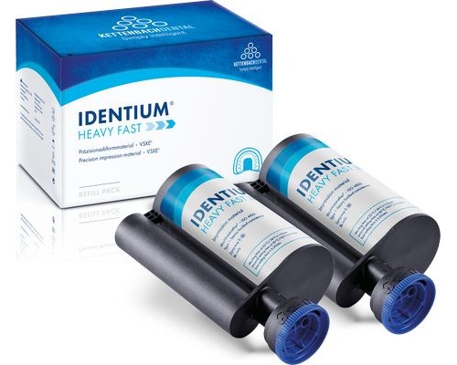 Identium Heavy Fast Intro - вязкотекучий оттискной материал с коротким временем прибывания во рту (2 x 380 мл.), Kettenbach 14727