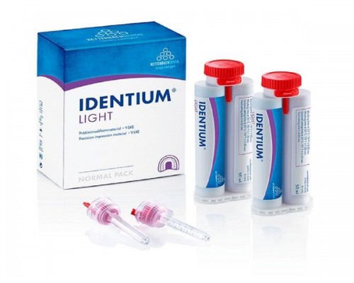  Identium Light Normal pack - низкотекучий оттискной материал с коротким временем прибывания во рту (100 мл.). Срок годности до 31.01.2027 г.